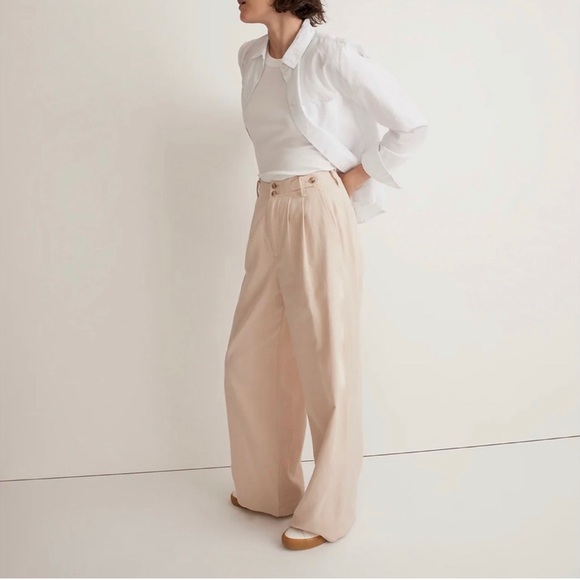 Madewell Pants - Madewell Harlow Wide Leg Pants in Cream size 6